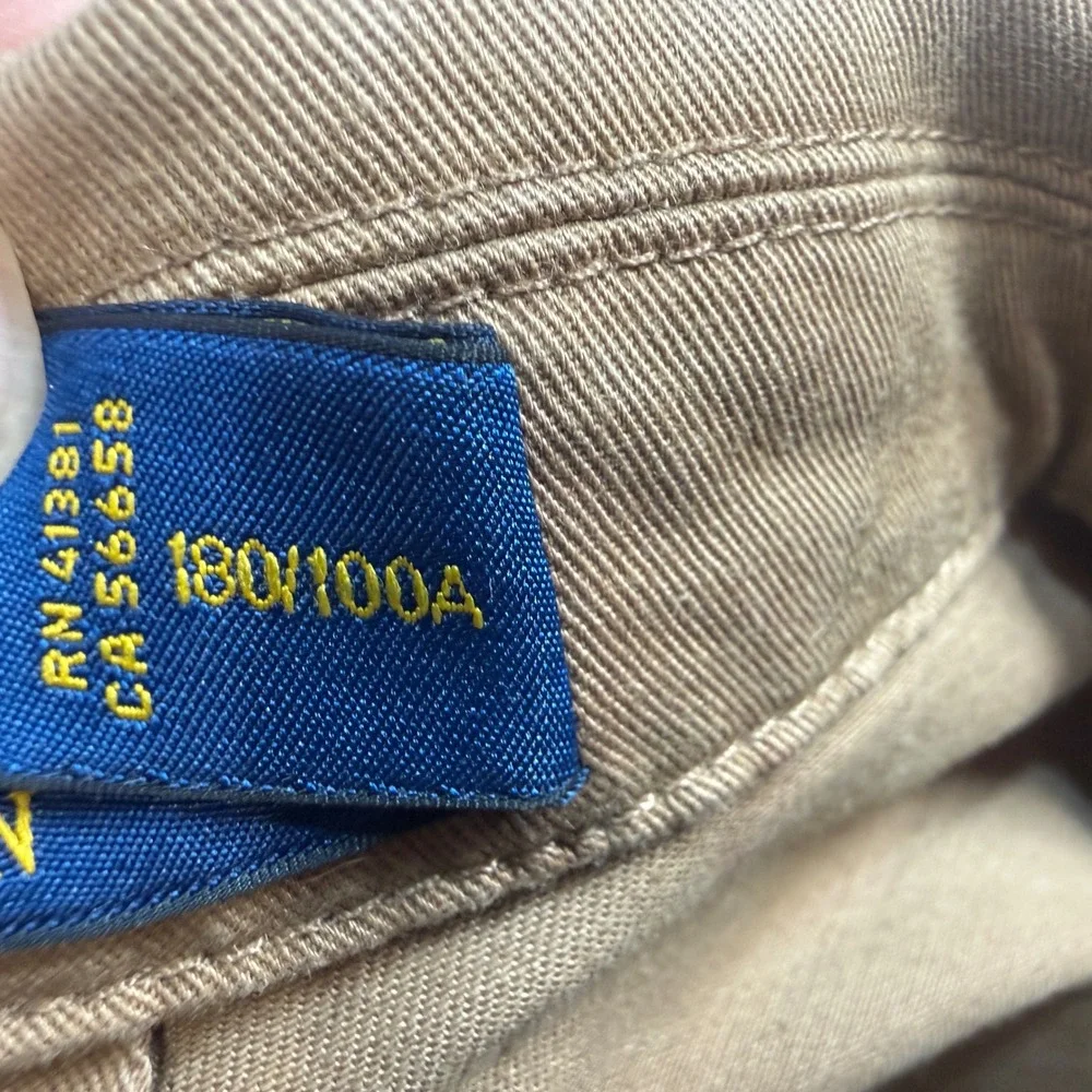 Polo Ralph Lauren Mens Large Khaki Tan Cotton 2 Button Blazer Sport Coat LG - Picture 4 of 12